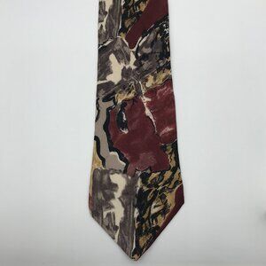 Scenario Men's All Silk Multicolor 3.5" X 60" Tie Made In U.S.A.